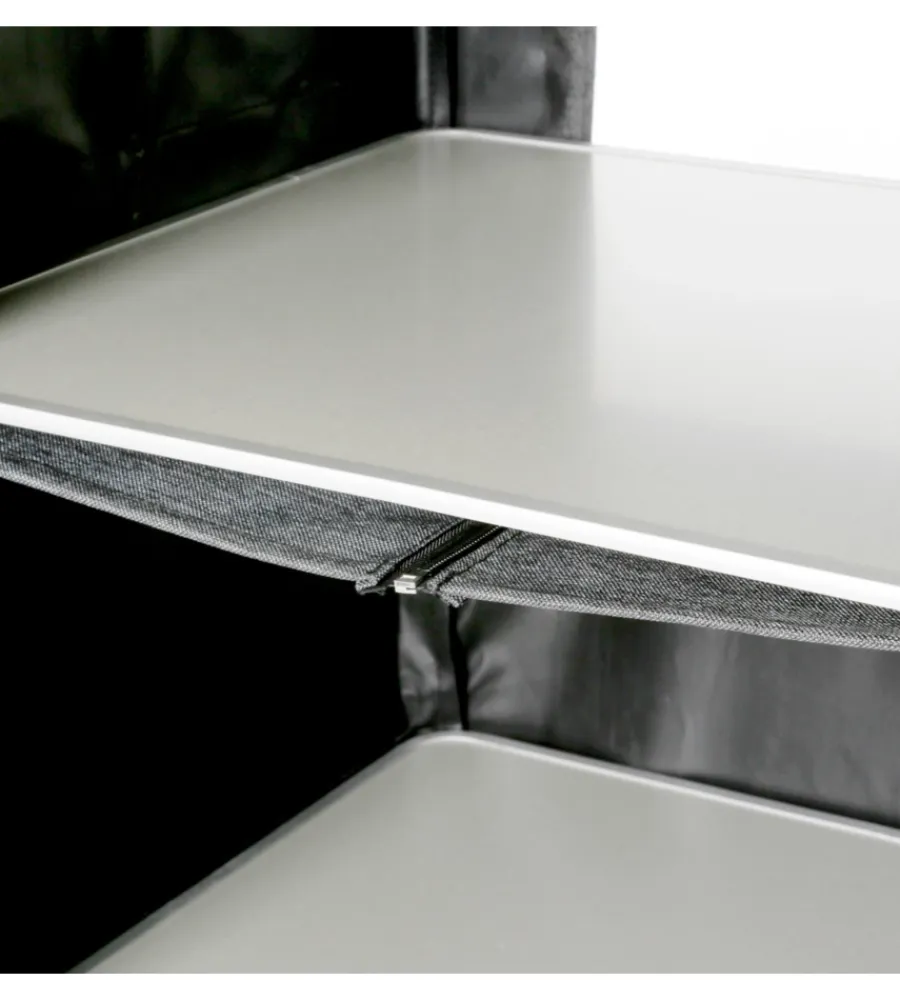 Campeggio-Brunner Cucina da campeggio pieghevole "mercury cross cooker hwt sq" in alluminio e poliestere grigio 2 scomparti 92x49x90 cm