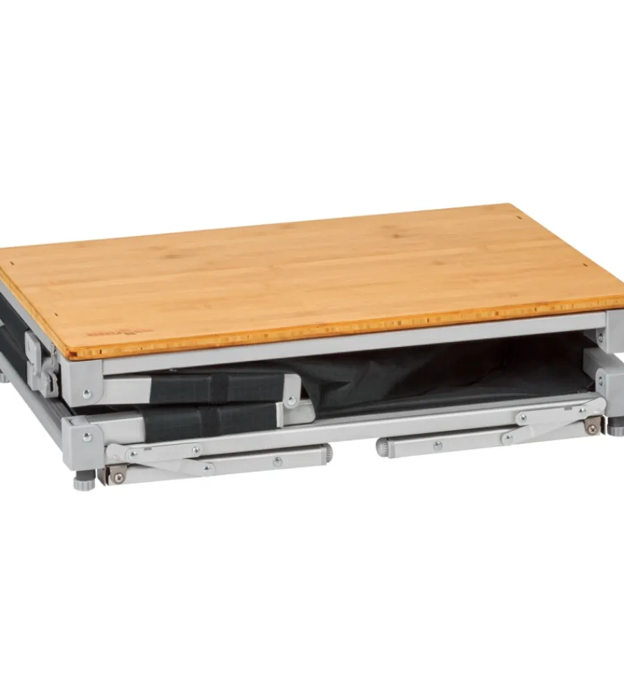 Best Cucina da campeggio pieghevole "azabache cube" in alluminio e poliesetere grigio 1 scomparto 65x45x58/81 cm Campeggio