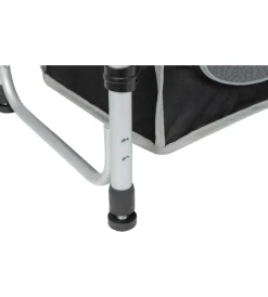 Cucina da campeggio pieghevole "snack easy black" in alluminio e poliestere nero 1 scomparto 141x50x80,5 cm Campeggio
