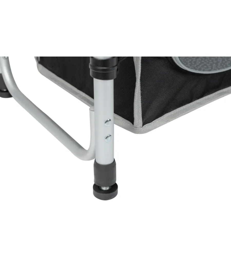 Cucina da campeggio pieghevole "snack easy black" in alluminio e poliestere nero 1 scomparto 141x50x80,5 cm Campeggio