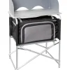 Campeggio-Brunner Cucina da campeggio pieghevole "snack basic" in alluminio e poliestere nero 1 scomparto 62x46x90/109 cm