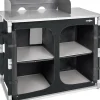 Campeggio-Brunner Cucina da campeggio pieghevole "azabache daily ct" in alluminio e poliestere grigio 2 scomparti 102x50,5x84 cm