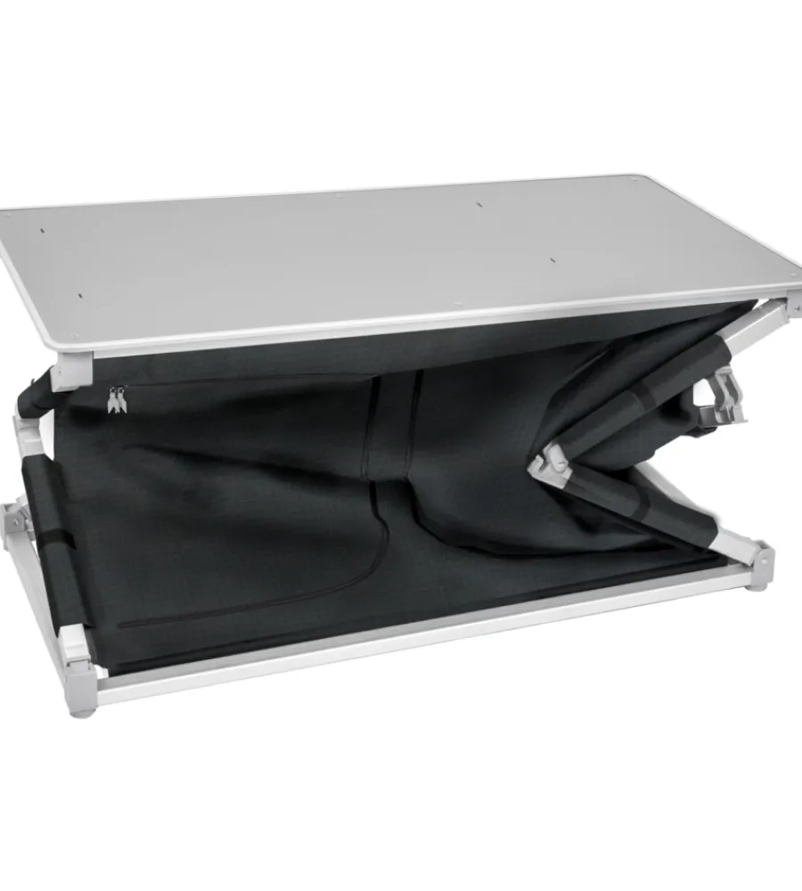 Campeggio-Brunner Cucina da campeggio pieghevole "azabache daily ct" in alluminio e poliestere grigio 2 scomparti 102x50,5x84 cm