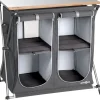 Campeggio-Brunner Cucina da campeggio pieghevole "razor ultralight ct" in alluminio e poliestere nero 2 scomparti 80x46x82 cm