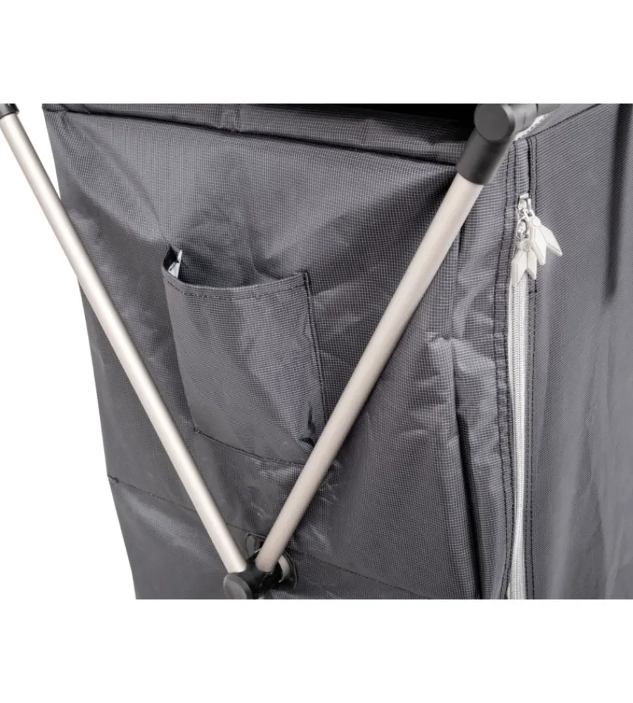 Campeggio-Brunner Cucina da campeggio pieghevole "razor ultralight ct" in alluminio e poliestere nero 2 scomparti 80x46x82 cm