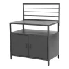 Clearance Cucina da esterno modulare "modulo 2" in alluminio nero 61,5x100x130 cm Barbecue