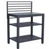 Barbecue- Cucina da esterno modulare elica garden "oklahoma 1" in alluminio antracite 90x62x125 cm