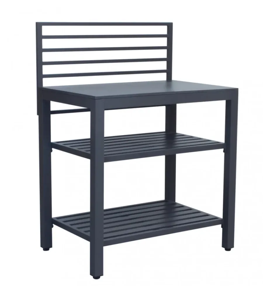 Barbecue- Cucina da esterno modulare elica garden "oklahoma 1" in alluminio antracite 90x62x125 cm