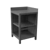 Hot Cucina da esterno modulare solaria "modulo 2" in alluminio antracite 60x60x90 cm Barbecue