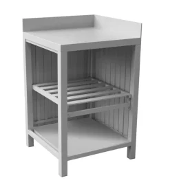 Clearance Cucina da esterno modulare solaria "modulo 2" in alluminio grigio chiaro 60x60x90 cm Barbecue