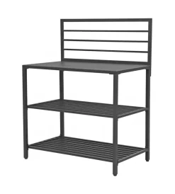 Ompagrill Barbecue|Cucina da esterno modulare "modulo 1" in alluminio nero 61,5x100x130 cm