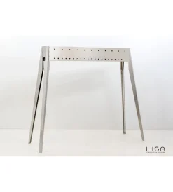 Lisa Barbecue|Cuocispiedini a carbonella "miami 800" in acciaio inox 106x36x83 cm