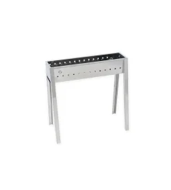 Barbecue-Lisa Cuocispiedini a carbonella "milano 50" in acciaio inox 50x32,5x49,5 cm