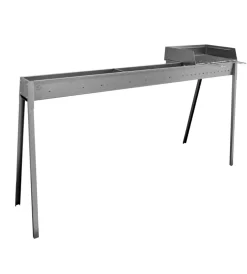 Barbecue-Lisa Cuocispiedini a carbonella "torino 80+40" con kit paratia 119x49,5x91 cm