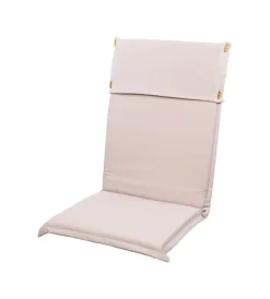 Mobili Da Giardino E Accessori|Cuscino da esterno per sedia con schienale alto colore ecru, 47x43xh2.5 cm