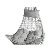 EuroGarden Mobili Da Giardino E Accessori|Cuscino di ricambio per poltrona sospesa in tessuto colore grigio scuro spessore 3 cm