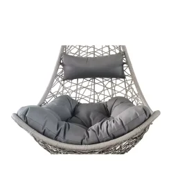 Mobili Da Giardino E Accessori|Cuscino imbottito impermeabile di ricambio eurogarden per poltrona sospesa da esterno "mezzaluna" grigio