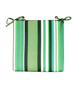 Clearance Cuscino per sedia da esterno con fantasia a righe verde 40x40x4 cm Mobili Da Giardino E Accessori