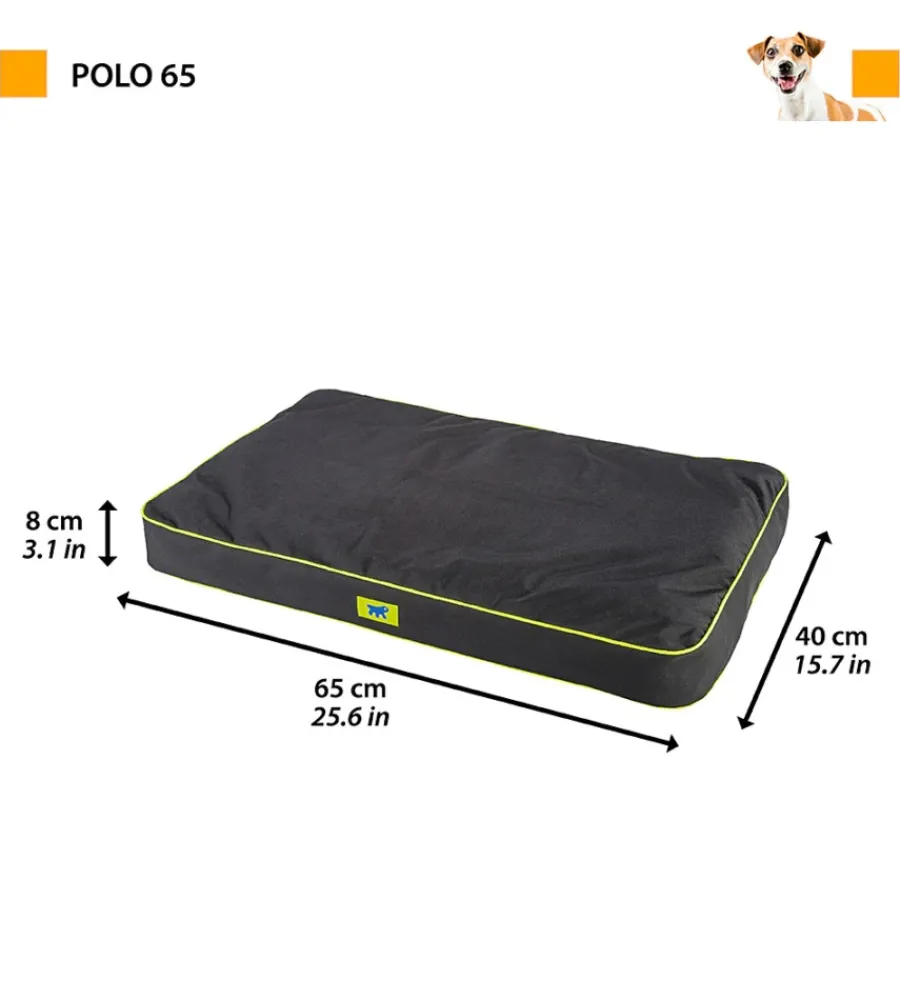 Cuscini E Brandine-Ferplast Cuscino "polo 65" nero, 65x40x8 cm -