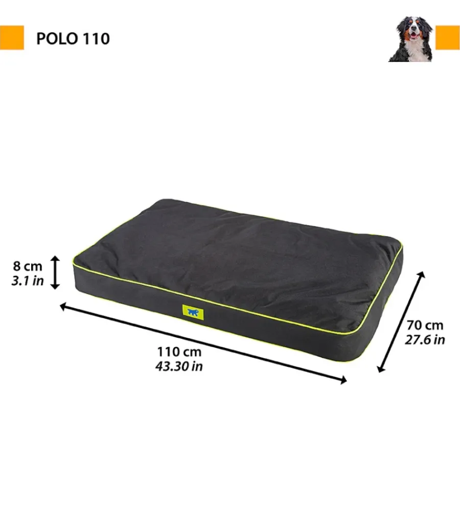 Cuscini E Brandine-Ferplast Cuscino "polo 110" nero, 110x70x8 cm -