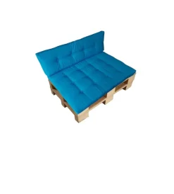 EuroGarden Tessile D'Arredo|Cuscino schienale per divano pallet in tessuto turchese 120x40x10 cm