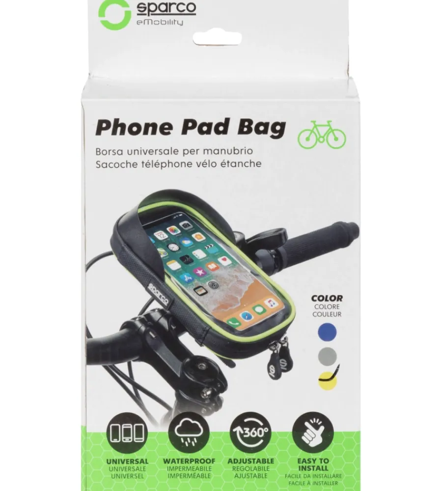 Bici-Sparco Custodia porta cellulare per bici in microfibra, 19x11x5,5 cm