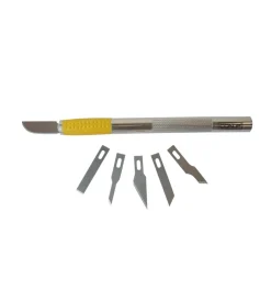 Cutter E Forbici- Cutter di precisione in alluminio con 6 lame intercambiabili