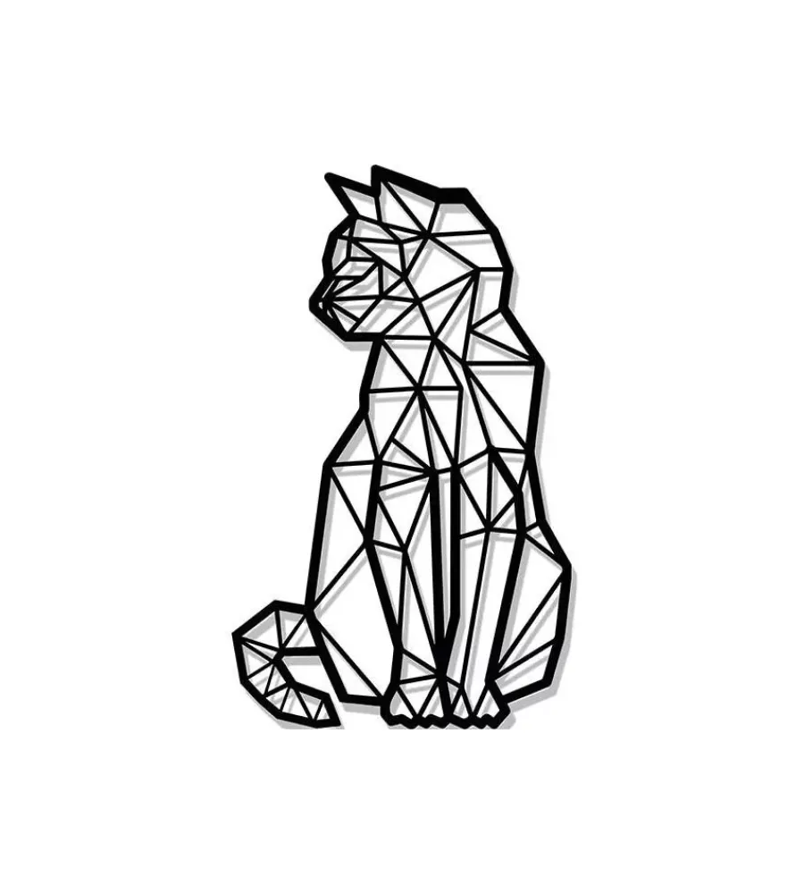 Decorazione Pareti- Decorazione in metallo da muro "cat", 58,5x35 cm