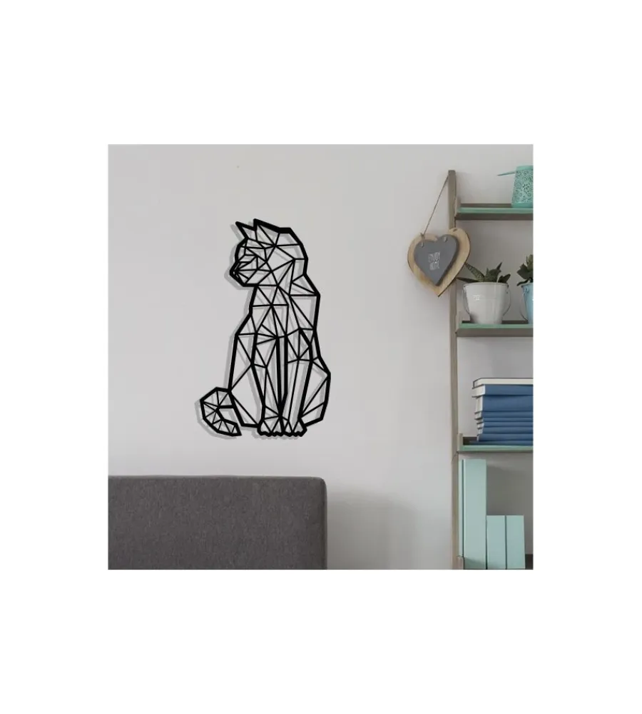 Decorazione Pareti- Decorazione in metallo da muro "cat", 58,5x35 cm