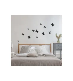 Sale Decoro murale 3d "black butterflies" Decorazione Pareti