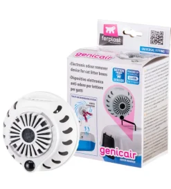 Ferplast Cura Igiene|Dispositivo elettronico per eliminazione cattivi odori nelle lettiere per gatti "genicair" con ricarica tramite usb
