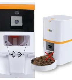Discount Distributore automatico di cibo cani e gatti "risto pet smart" bianco con controllo wi-fi Ciotole