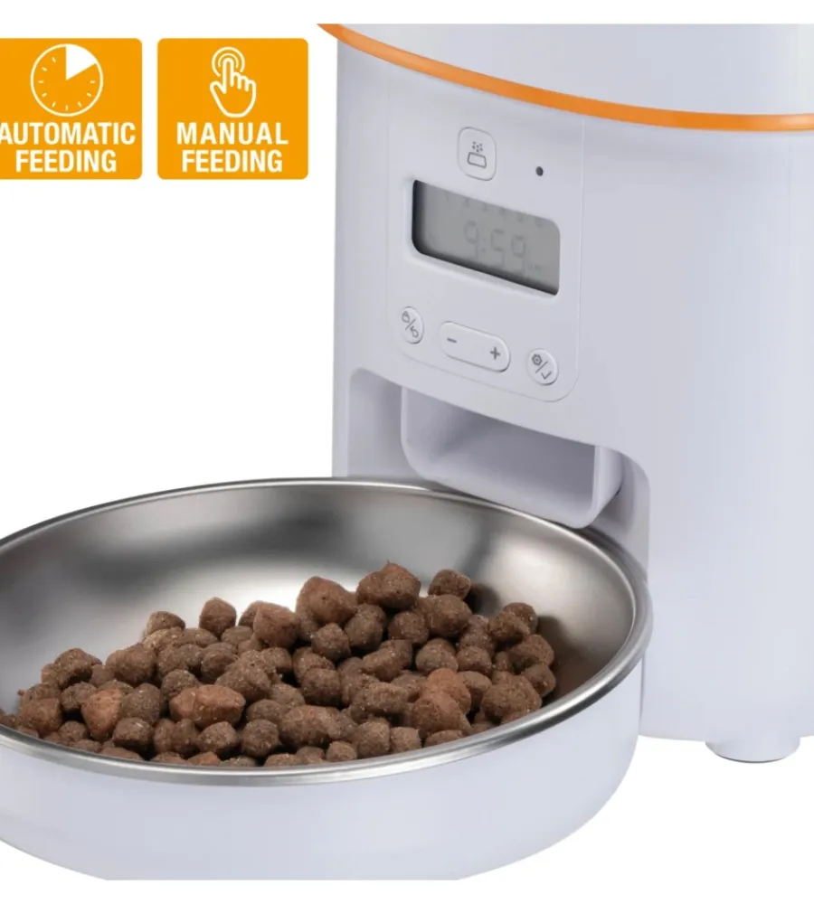 Ciotole-Ferplast Distributore automatico di cibo per cani e gatti "risto pet", 4 litri