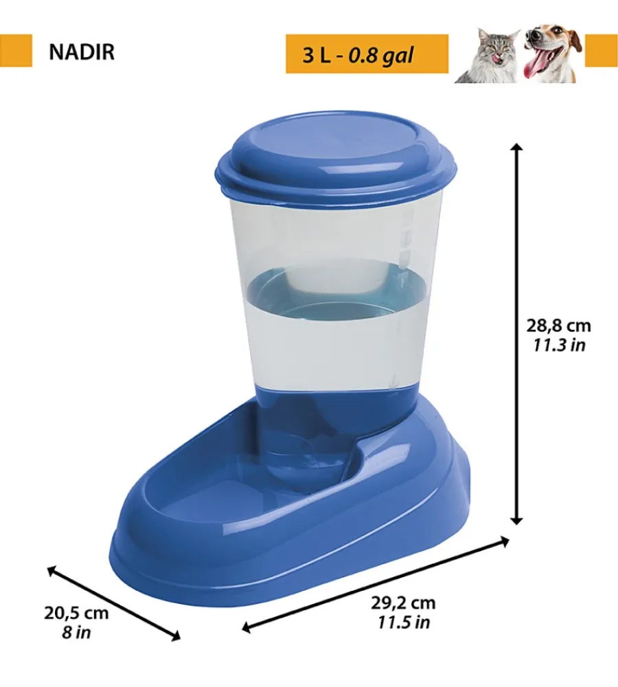 Ciotole-Ferplast Distributore d'acqua per cani e gatti 3 lt - nadir bianco -