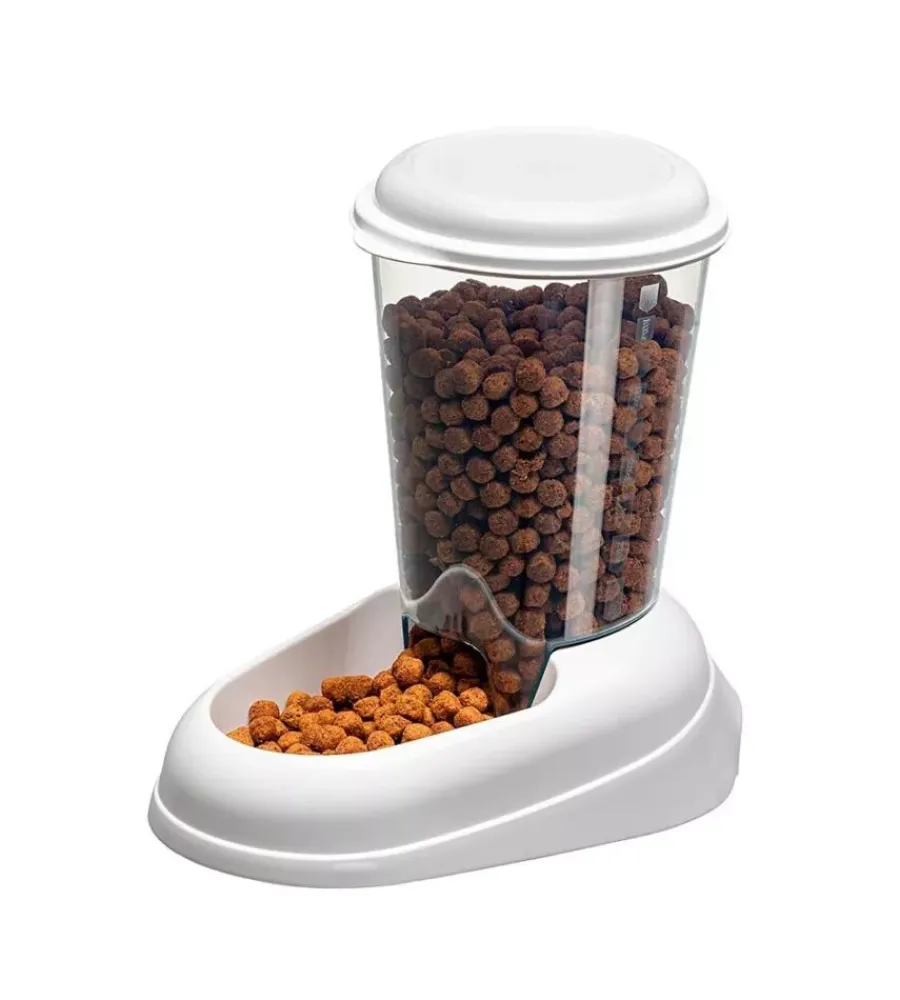 Ciotole-Ferplast Distributore di crocchette per cani e gatti 3 lt - zenith bianco -