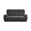 Best Divano 3 posti "annika" con 2 recliner grigio canna di fucile 198x93x101 cm Divani
