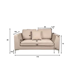 Divani- Divano 2 posti bellahome 