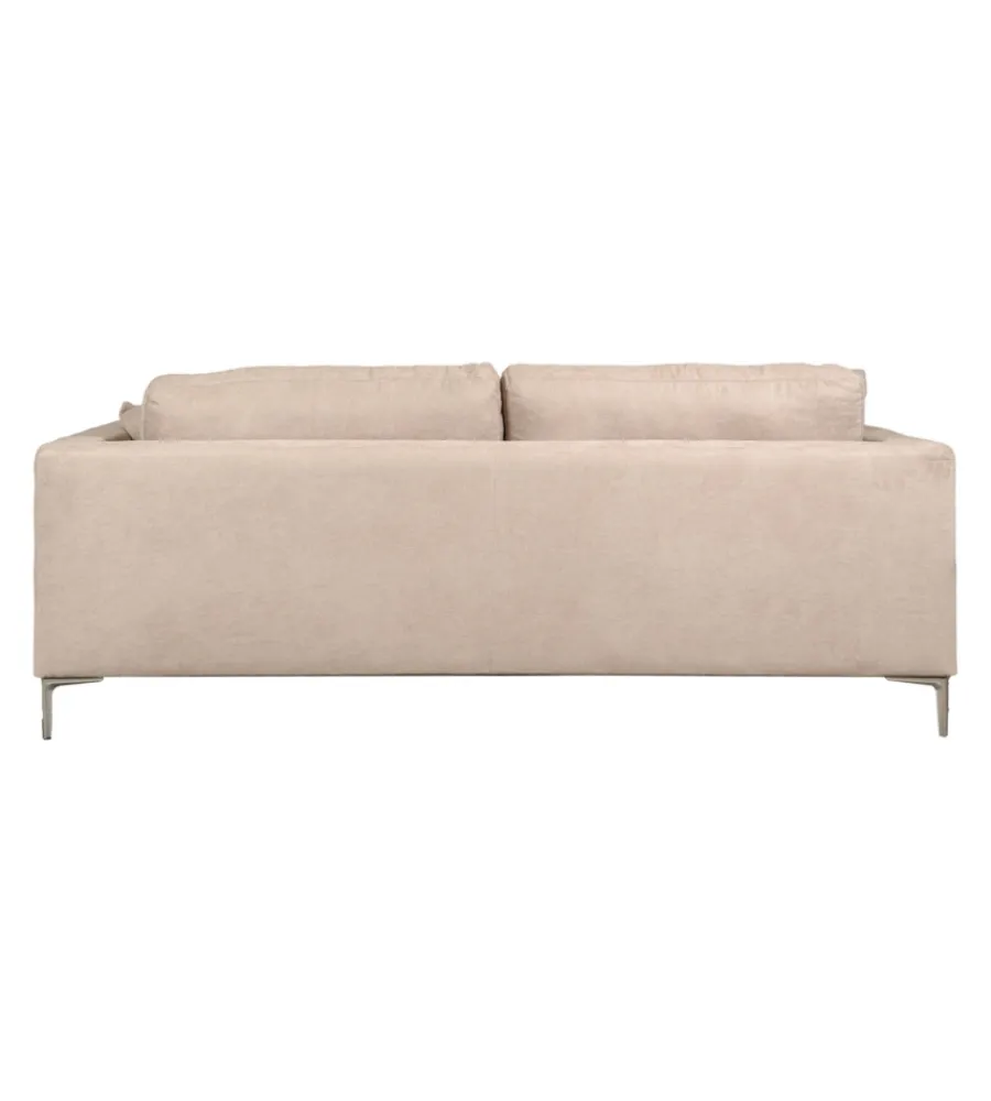 BellaHome Divani|Divano 3 posti "camilla" beige 222x104x56,5 cm