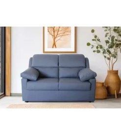 BellaHome Divani|Divano 2 posti "firenze" avio tessuto sfoderabile e antimacchia, 150x95x93 cm
