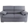 Divani-BellaHome Divano 2 posti "venezia" grigio tessuto sfoderabile e antimacchia, 160x93x93 cm