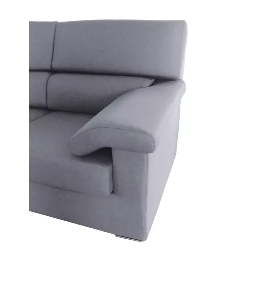 Divani-BellaHome Divano 2 posti "venezia" grigio tessuto sfoderabile e antimacchia, 160x93x93 cm