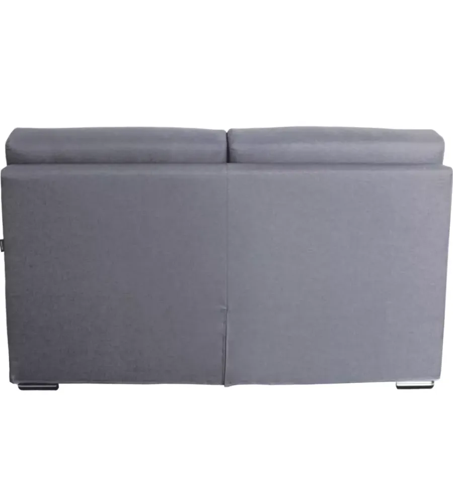 Divani-BellaHome Divano 2 posti "venezia" grigio tessuto sfoderabile e antimacchia, 160x93x93 cm