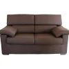 BellaHome Divani|Divano 2 posti "venezia" marrone tessuto sfoderabile e antimacchia, 160x93x93 cm