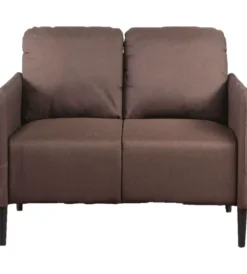 Divani|Divano 2 posti "poker" marrone, 135x81x90 cm