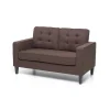 Divani|Divano 2 posti "river" tessuto marrone, 145x78x95 cm