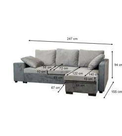 BellaHome Divani|Divano angolare 