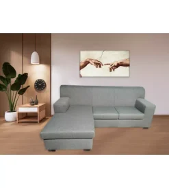 Sale Divano con penisola reversibile bellahome "tris" grigio 218x162x90cm Divani