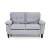 Discount Divano "denver" 2 posti tessuto grigio, 145x95x78 cm Divani