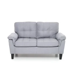 Discount Divano "denver" 2 posti tessuto grigio, 145x95x78 cm Divani