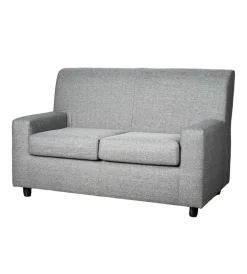 Divani|Divano "ester" 2 posti in tessuto grigio scuro, 137x80x85 cm